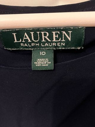 Vestido Ralph Lauren Rayas Azul Marino Blanco
