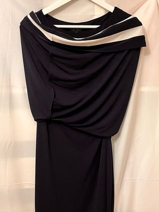 Vestido Ralph Lauren Rayas Azul Marino Blanco