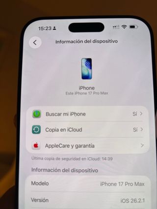 iPhone 17 pro max azul Oscuro 256g. 100 de salud