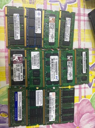 Memorias RAM para portátil (varias marcas)