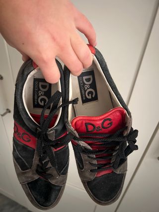 Zapatos D&G Dolce & Gabbana Negros y Rojos