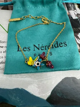 Pendientes Les Néréides Mariposa y Flor Azul