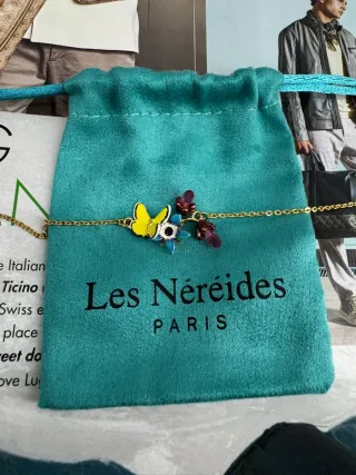 Pendientes Les Néréides Mariposa y Flor Azul