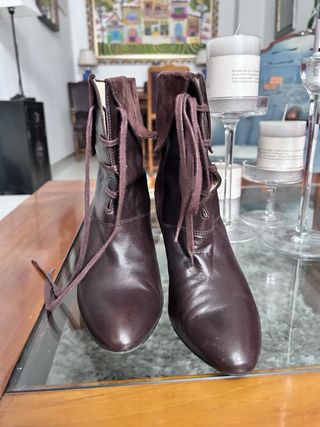 Botines Gloria Ortiz Piel Marrón Talla 38