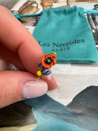 Anillo Les Néréides Flores Oro Multicolor