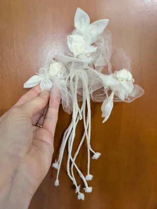 Vestido niña comunión corto con falda larga