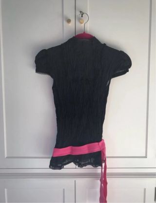 Camisa romántica negra