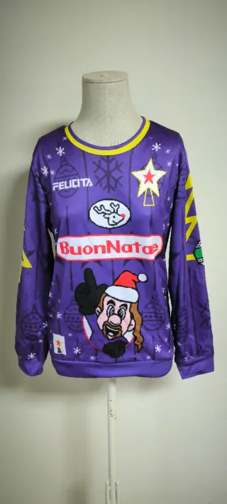 Jersey Felicità Navidad Morado Talla M