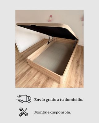 Canapé abatible madera y tela