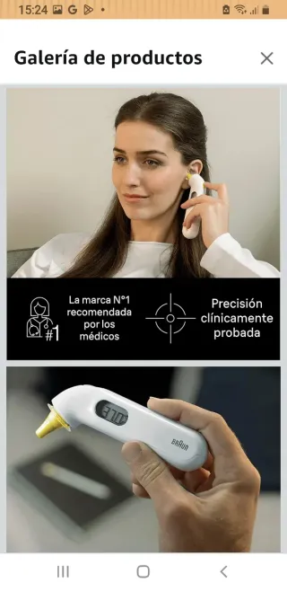 Braun thermoscan 3 termometro de oido