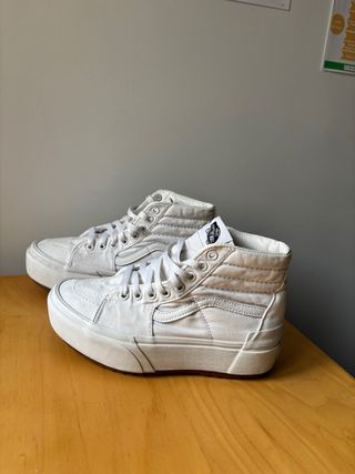 Vans Sk8-Hi Platform Blancas