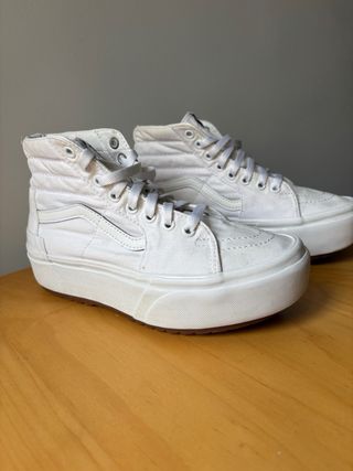 Vans Sk8-Hi Platform Blancas