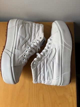 Vans Sk8-Hi Platform Blancas