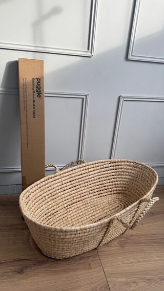 Cesta bebé palma natural + balancín