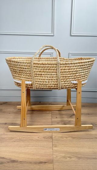 Cesta bebé palma natural + balancín