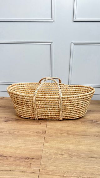 Cesta bebé palma natural + balancín