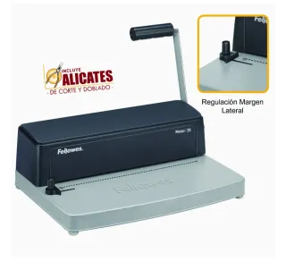 Encuadernadora Fellowes Metal 25 y alicates corte