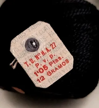 Lote 7 ovillos hilo  negro n° 5