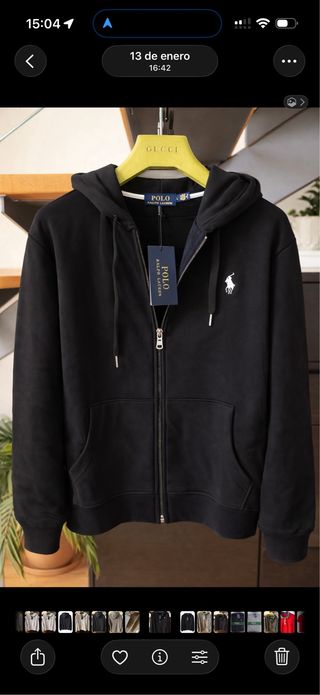 Sudadera Polo Ralph Lauren Negra con Cremallera –L