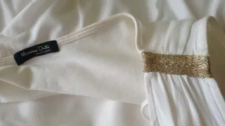 Vestido Massimo Dutti blanco corto