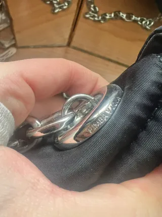 Bolso Bimba y Lola Negro Acolchado Cadena