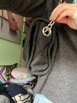 Bolso Bimba y Lola Negro Acolchado Cadena