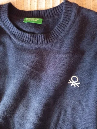 Jersey Benetton azul marino niño Talla XS