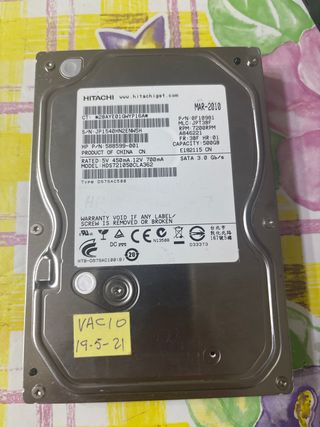 Disco Duro Hitachi 500GB SATA 3.0