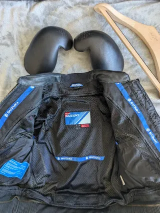 Chaqueta Moto Cuero Suzuki Talla S