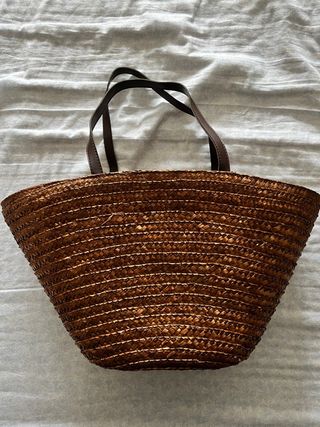 Bolso de paja marrón