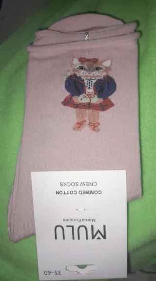 Venta solidaria: Calcetines (par) gato Talla 35-40