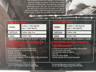 DVD Prison Break Temporadas 1 y 2