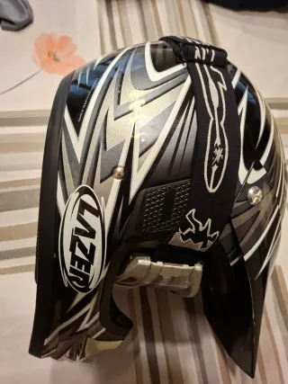 Casco Lazer Motocross y Gafas Hebo, talla XL