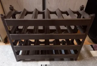 4 Botelleros Apilables Marrones