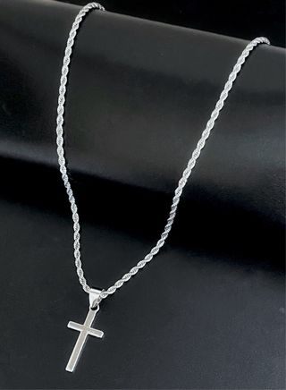 Cadena Cordón Acero Inoxidable Plateado