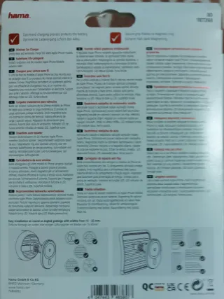 Cargador Coche Inalámbrico Hama MagCharge