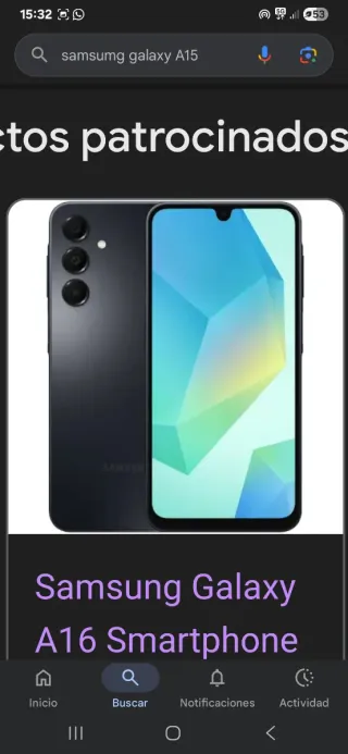 Samsung Galaxy A15 Negro