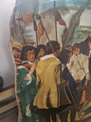 Tapiz antiguo militar