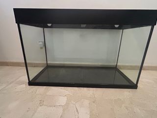 Acuario grande negro y transparente