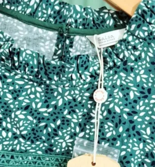 Vestido Salsa Talla 44 liberty print seagreen