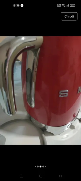 Smeg Macchina Caffè e Bollitore Rosso