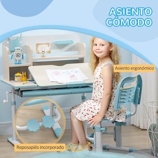 Escritorio y Silla Infantil Ajustable