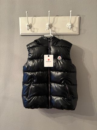 Chaleco Moncler Negro Sin Mangas