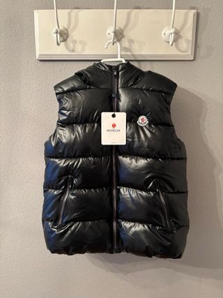 Chaleco Moncler Negro Sin Mangas