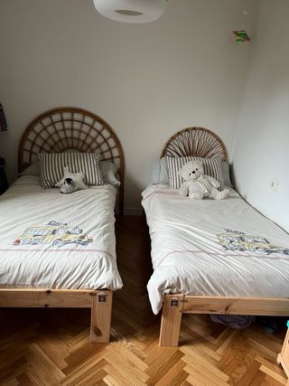 Camas individuales de madera 90cm x190