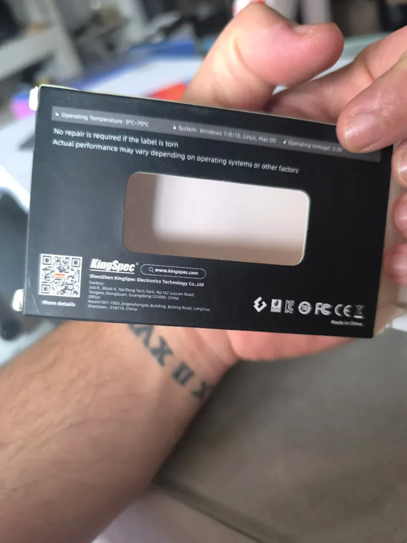 KingSpec SSD M.2 NVMe 1TB PCIe Gen3 x4 afbeelding 4