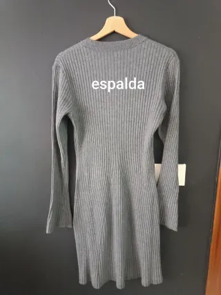 Vestido de punto gris Kiabi talla L