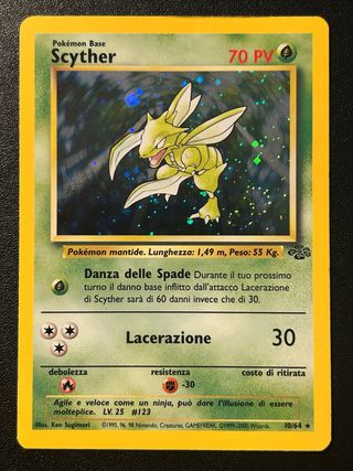 Scyther Jungle Holo Pokémon Carta
