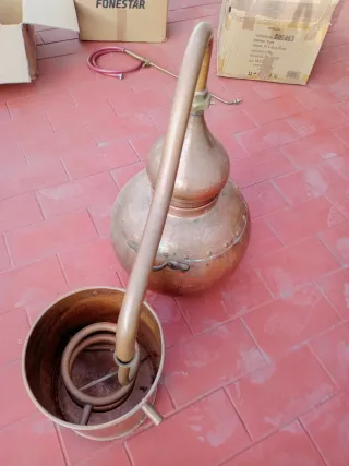 Alambique Cobre Destilador Alcohol Esencias