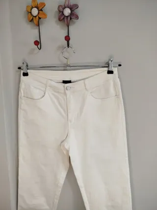 Pantalón recto blanco
